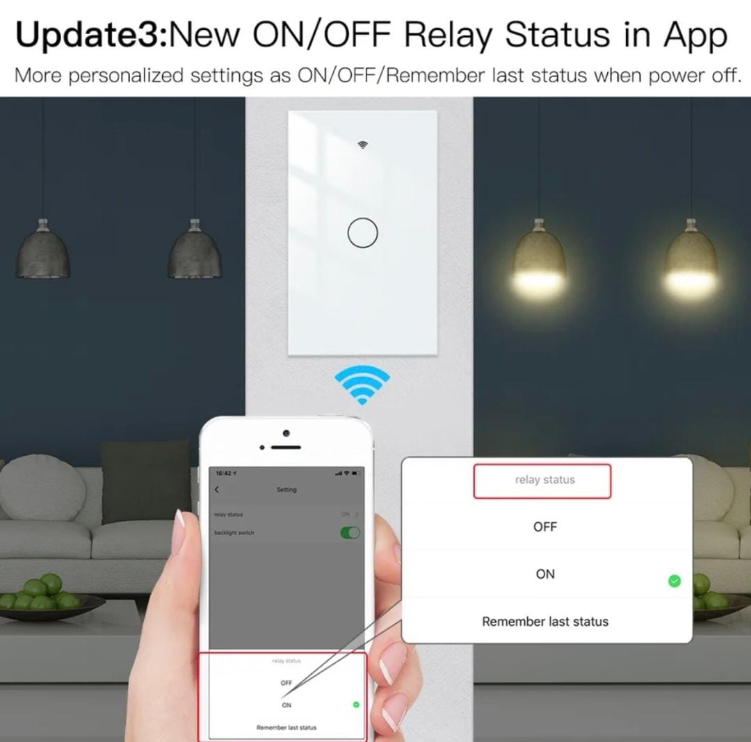 MOES WiFi Wall Touch Smart Light Switch