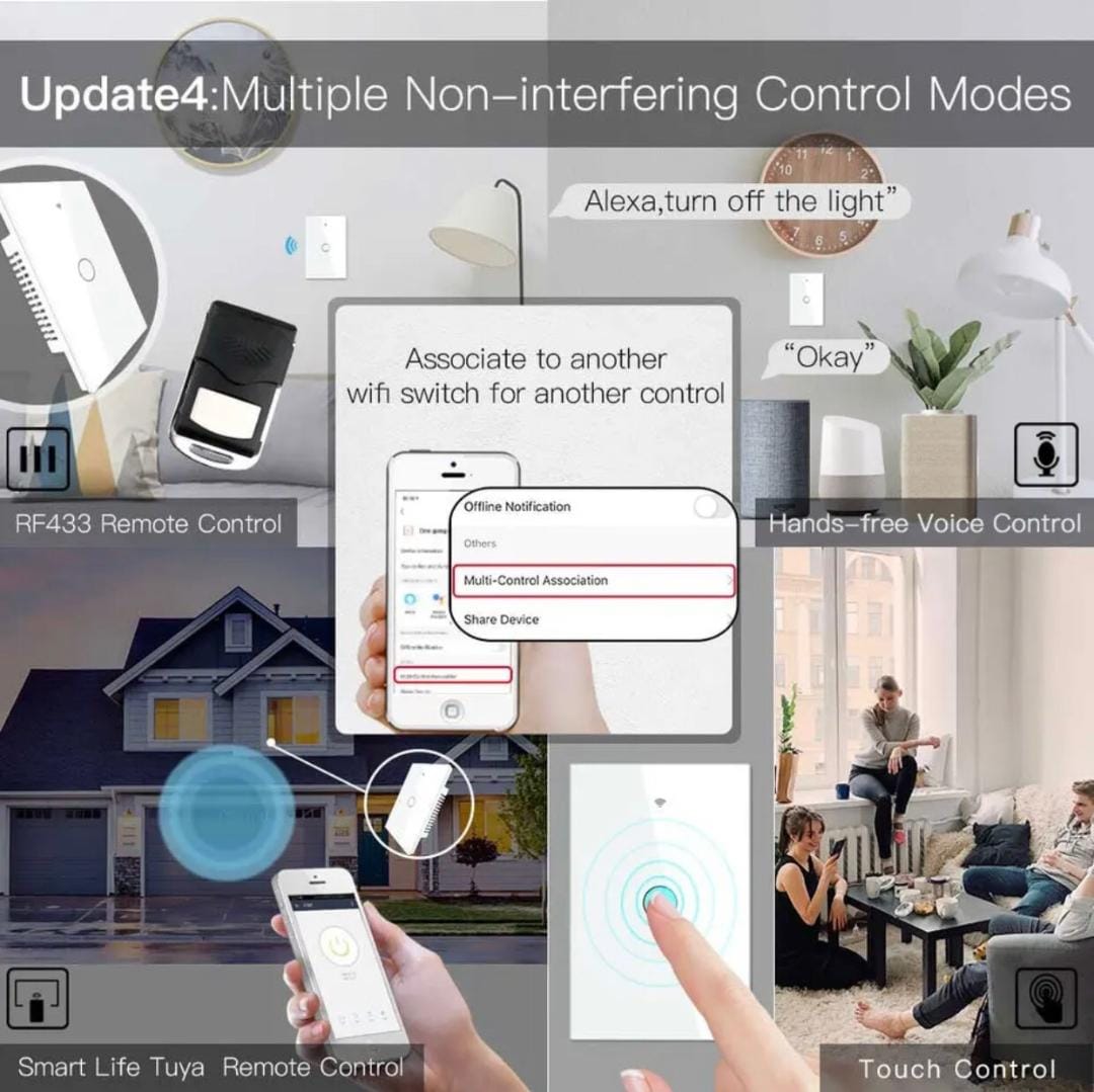 MOES WiFi Wall Touch Smart Light Switch