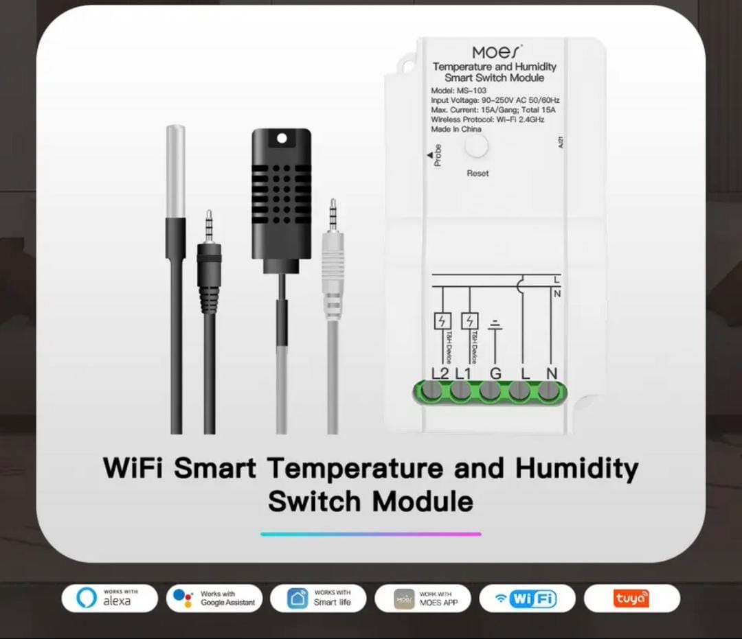 MOES Smart Temperature Humidity Switch