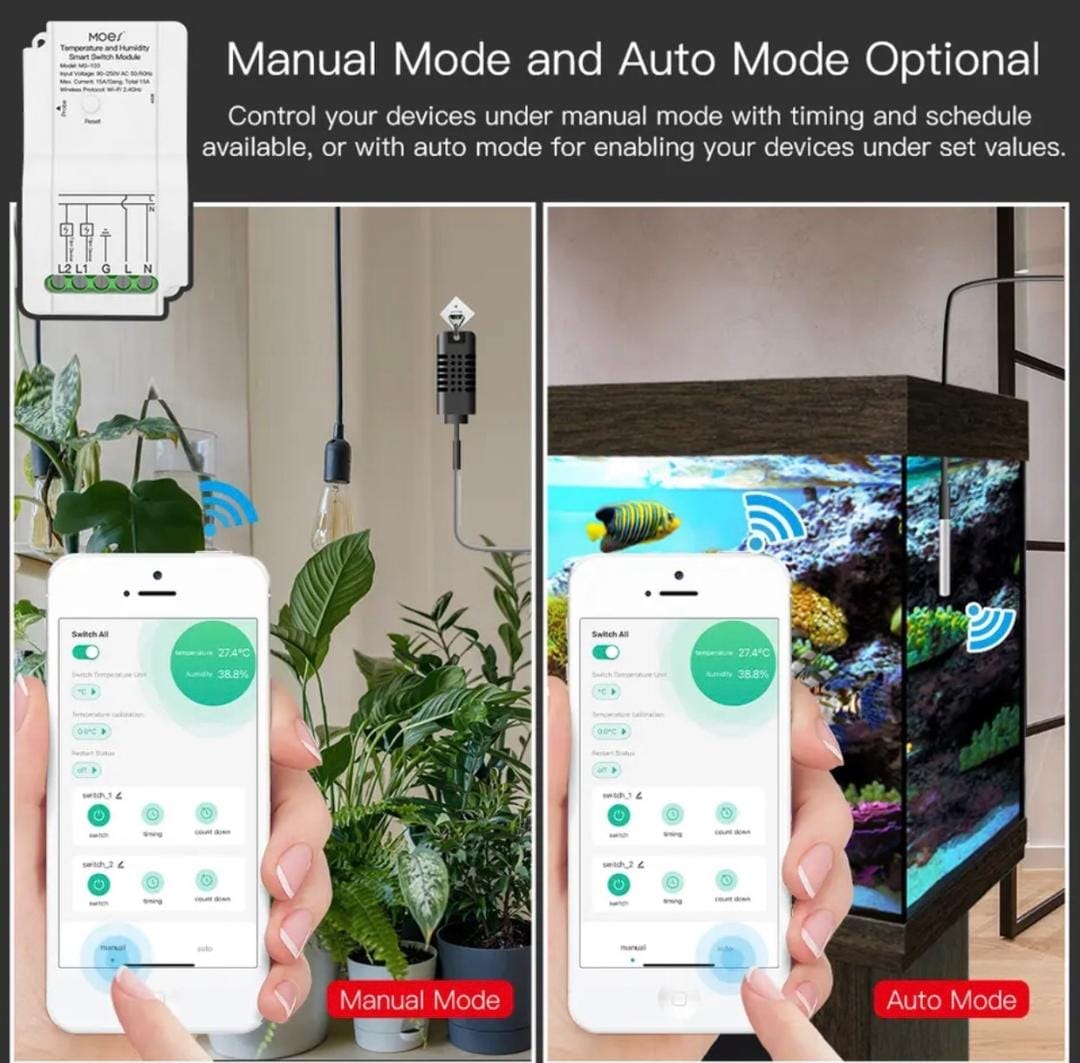 MOES Smart Temperature Humidity Switch