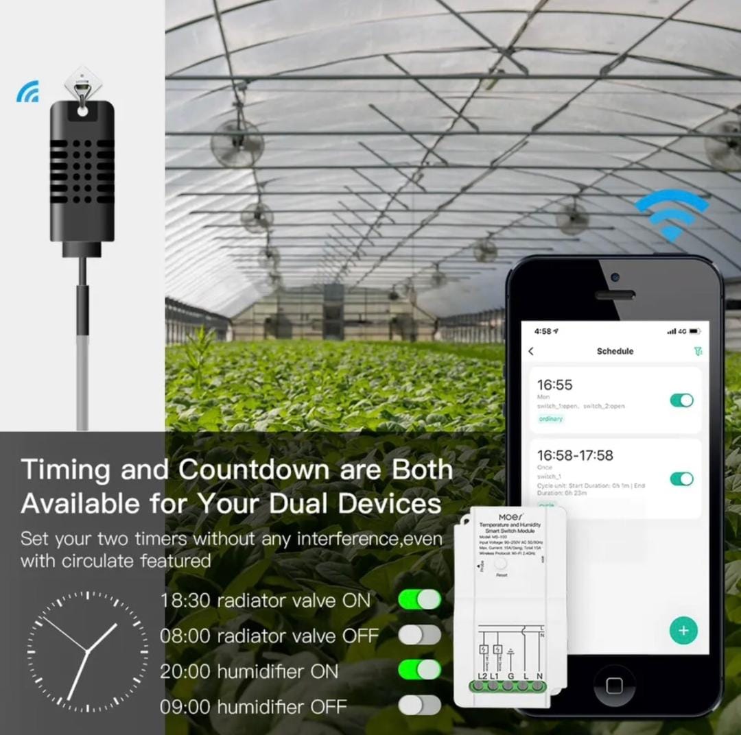 MOES Smart Temperature Humidity Switch