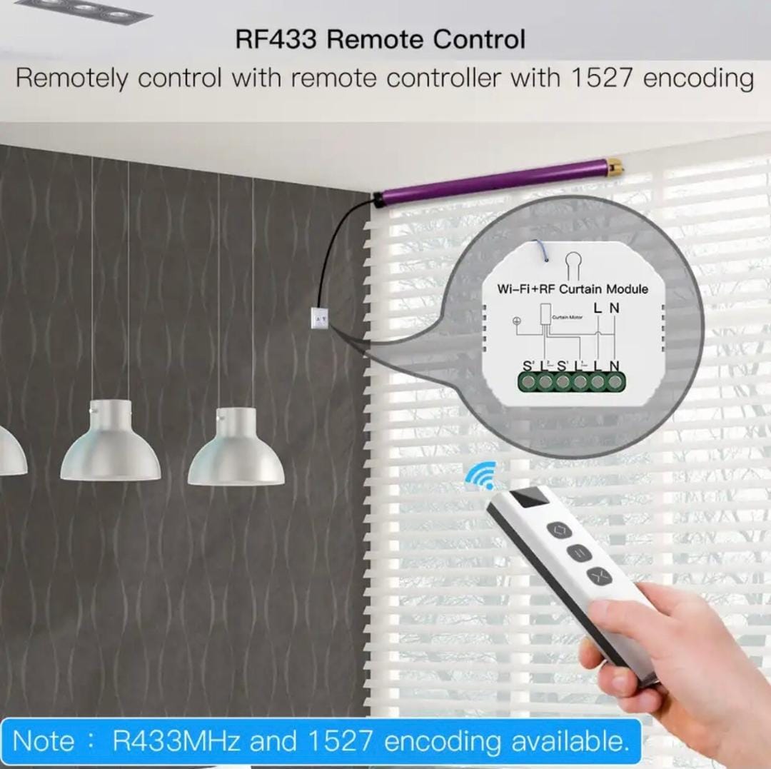 MOES WiFi DIY RF433 Smart Curtain Switch Module