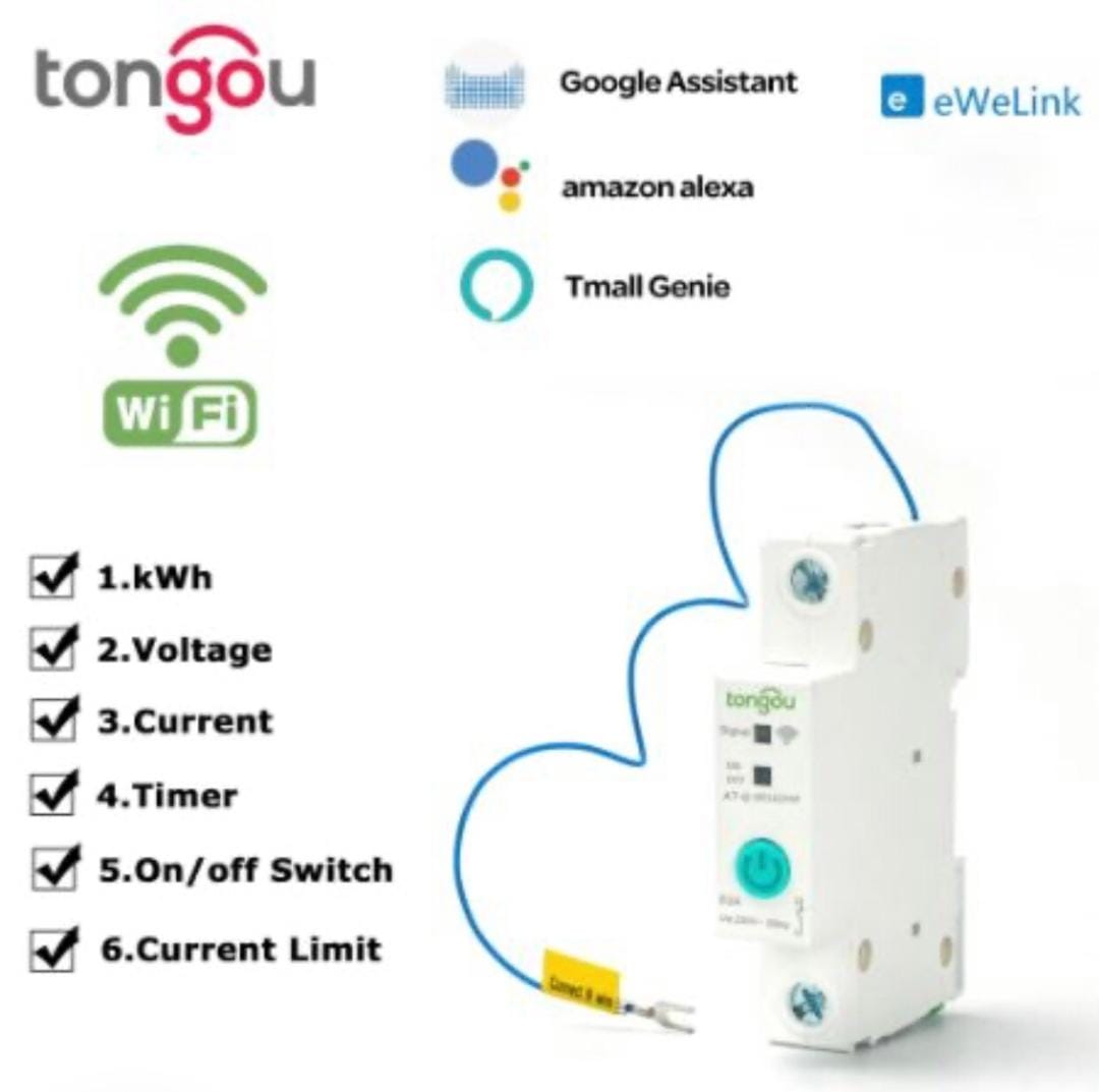 Tongou 1P 63A With Power Monitoring Remote Control by Ewelink APP