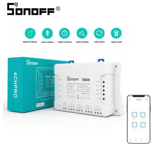 مفتاح SONOFF 4CHR3/4CH Pro R3 الذكي رباعي الاتجاهات RF