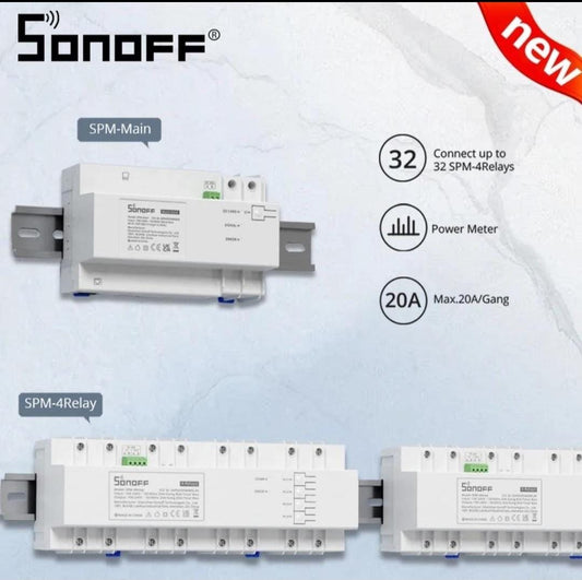 جهاز قياس الطاقة الذكي القابل للتكديس SONOFF SPM/SPM-4Relay