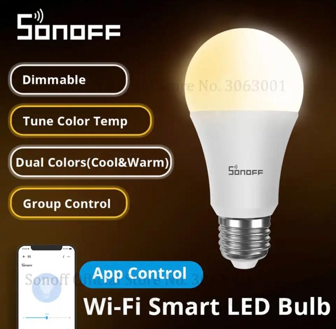مصباح SONOFF B02-BL-A60 الذكي المزود بخاصية WiFi E27 قابل للتعتيم