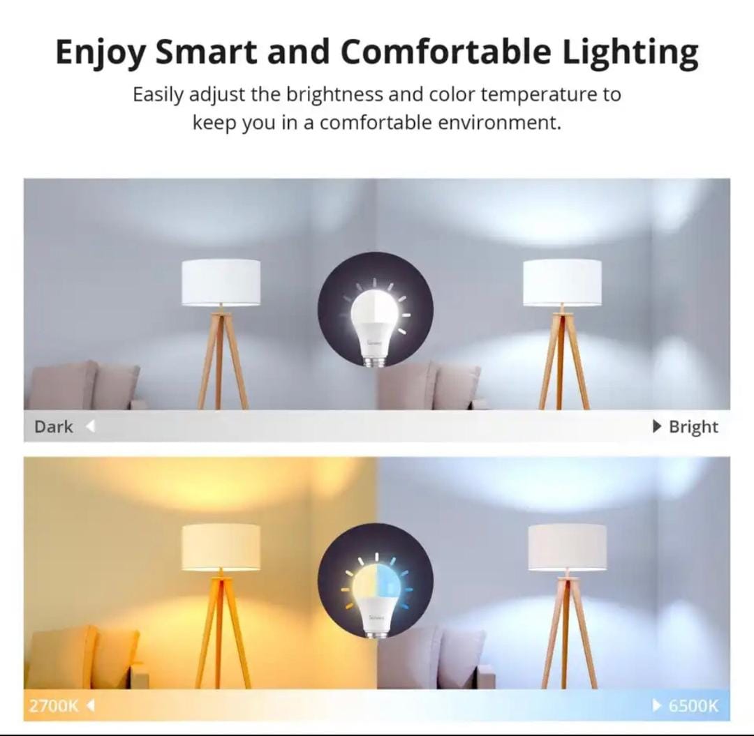 مصباح SONOFF B02-BL-A60 الذكي المزود بخاصية WiFi E27 قابل للتعتيم