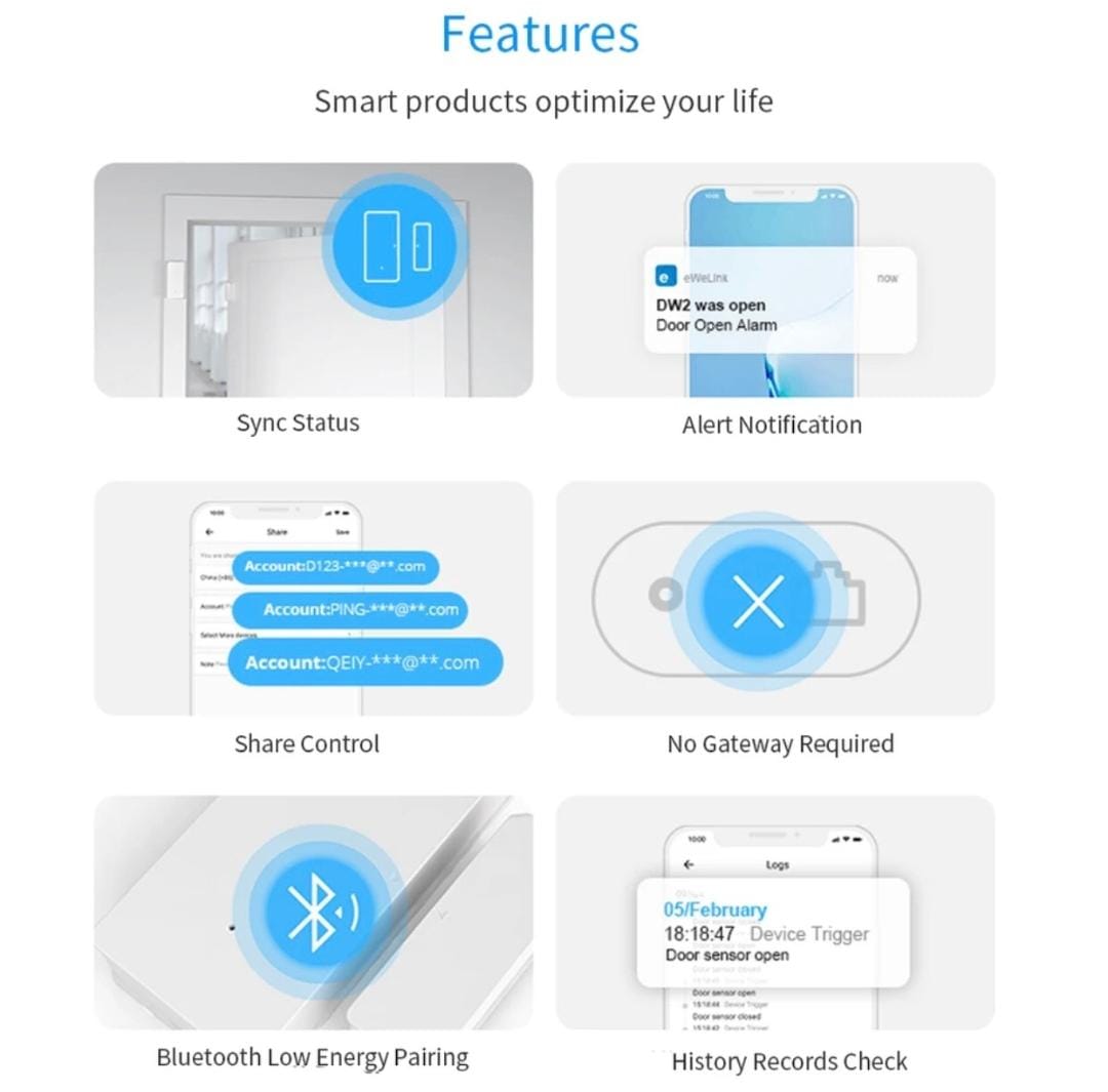 SONOFF DW2 Sensor Wireless WiFi Door Window Sensor
