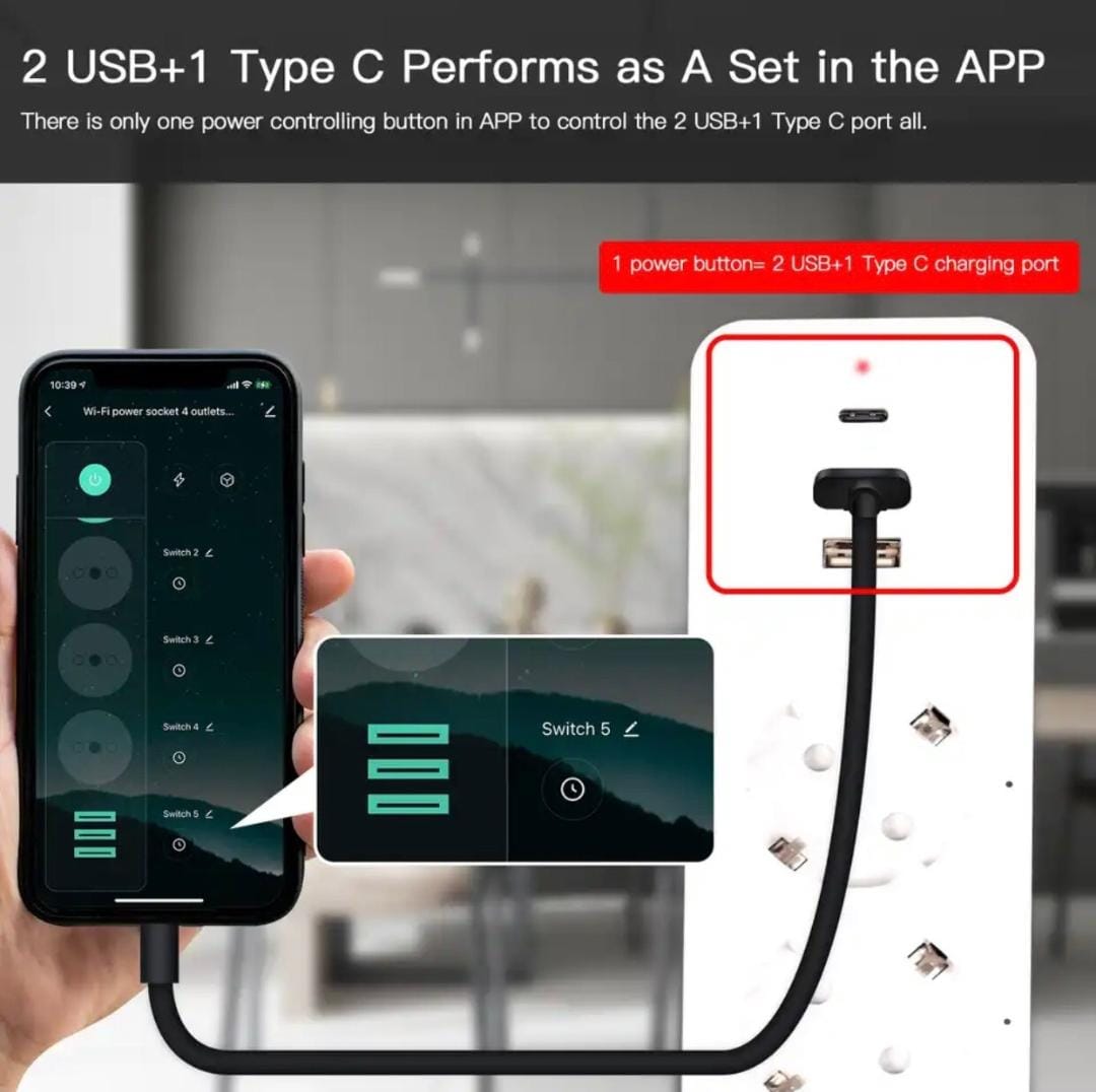 MOES WiFi EU Tuya Smart Power Strip