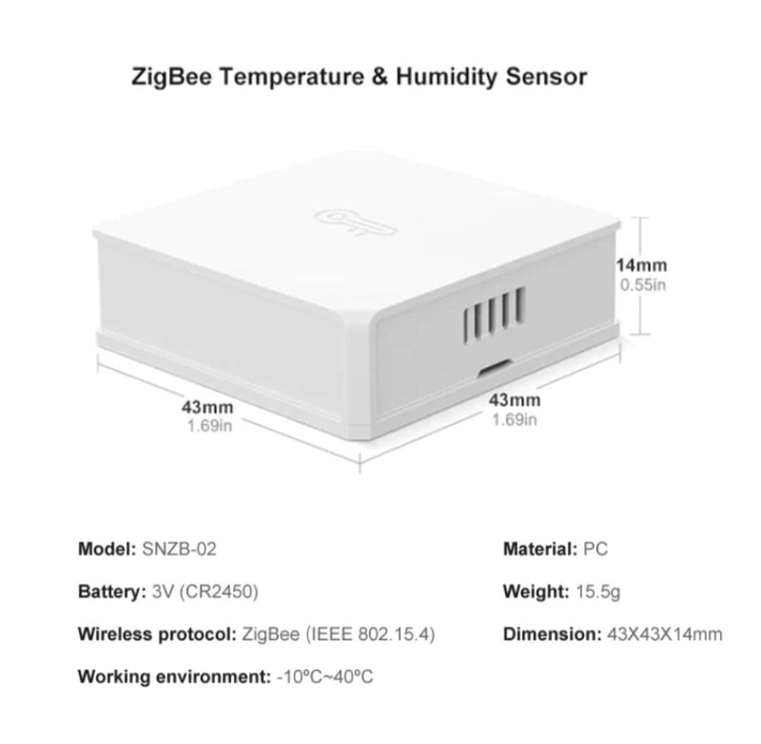 SONOFF SNZB-02 Zigbee Temperature & Humidity Sensor