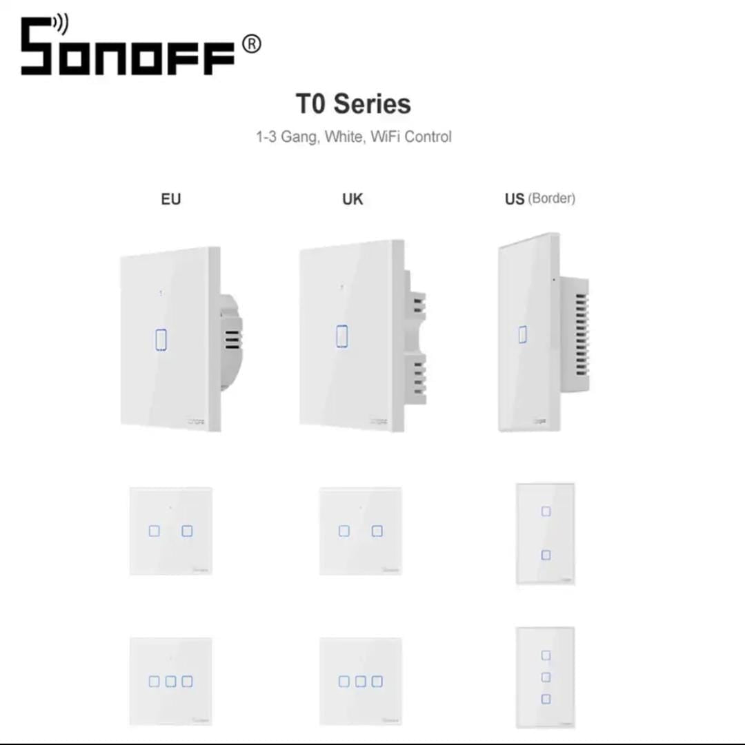 SONOFF T0 EU/UK/US 1/2/3 Gang Wall Light Switch